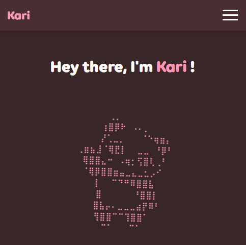 Kari's Portfolio Website Screenshot